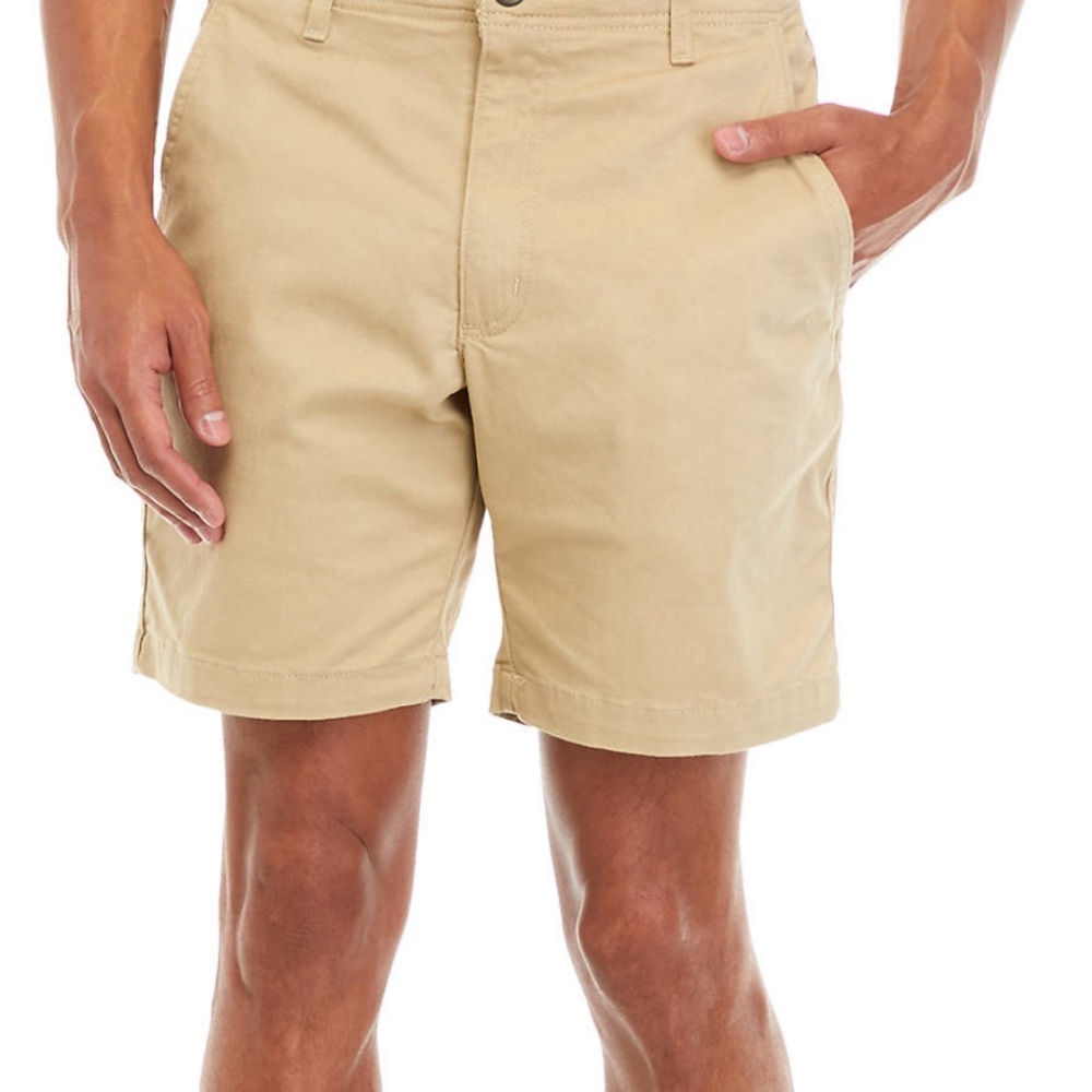 Mens Khaki Shorts 7” Size 29. True craft comfort stretch. Casual. NWT